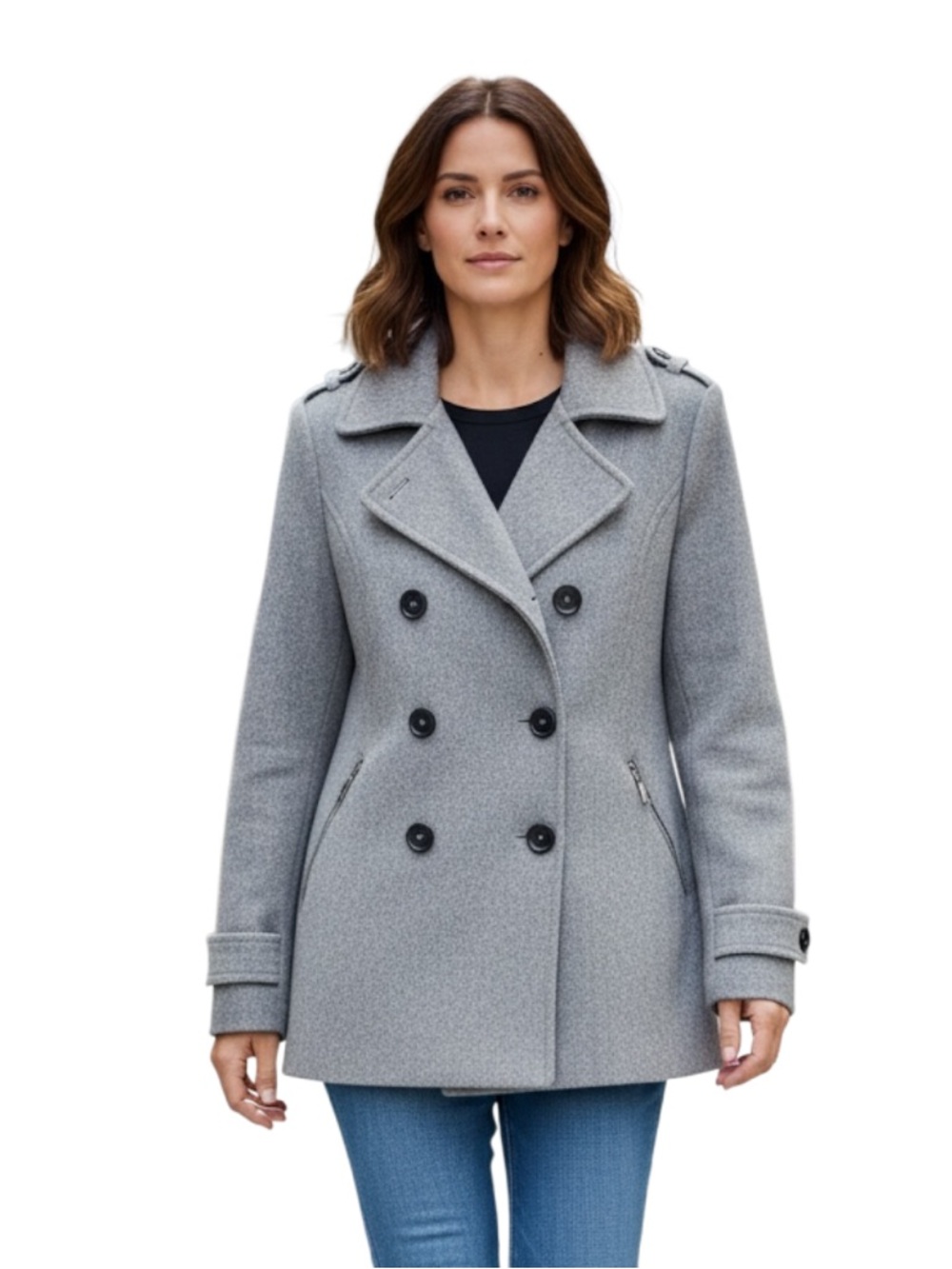 Rue21 Women's Classic Gray Pea Coat